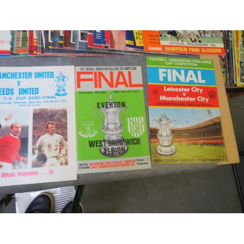 54 - A LARGE COLLECTION OF FOOTBALL PROGRAMMES, to include 1966, 67, 68, 69, 70, 71 and 72 FA Cup finals,... 