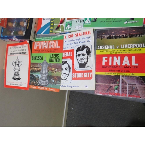 54 - A LARGE COLLECTION OF FOOTBALL PROGRAMMES, to include 1966, 67, 68, 69, 70, 71 and 72 FA Cup finals,... 