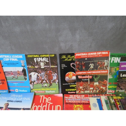 54 - A LARGE COLLECTION OF FOOTBALL PROGRAMMES, to include 1966, 67, 68, 69, 70, 71 and 72 FA Cup finals,... 