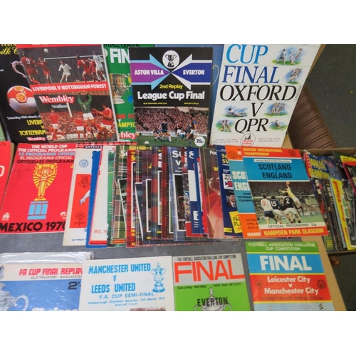 54 - A LARGE COLLECTION OF FOOTBALL PROGRAMMES, to include 1966, 67, 68, 69, 70, 71 and 72 FA Cup finals,... 