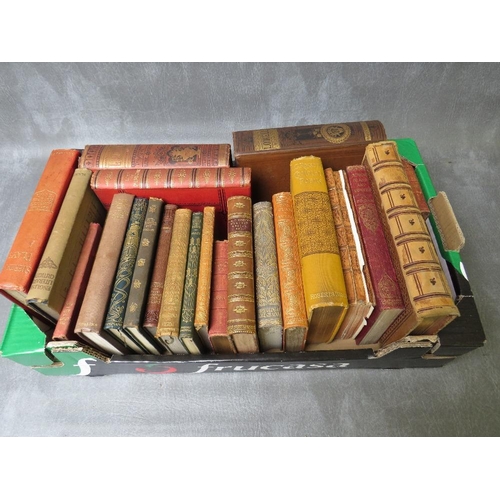 6 - A TRAY OF ANTIQUE BOOKS MAINLY POETRY / PLAYS, 19th and early 20th century (25)