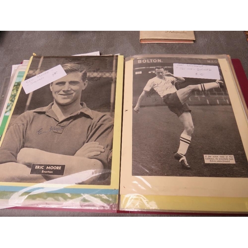 69 - AN ALBUM OF SIGNED FOOTBALL PHOTOGRAPHS / PICTURES, to include Stan Matthews, Tom Finney, Gil Merric... 