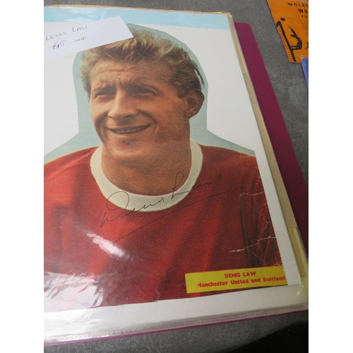 69 - AN ALBUM OF SIGNED FOOTBALL PHOTOGRAPHS / PICTURES, to include Stan Matthews, Tom Finney, Gil Merric... 