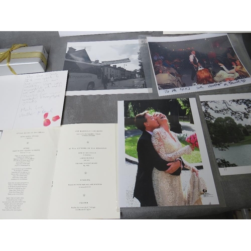 70 - BEATLES INTEREST - A COLLECTION OF PAUL McCARTNEY AND HEATHER MILLS WEDDING ITEMS, to include wrappe... 