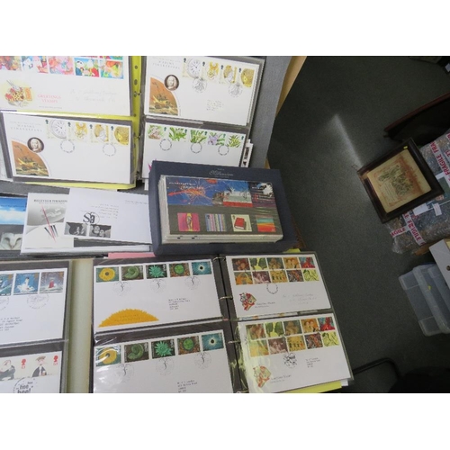 74 - SIX ALBUMS OF FIRST DAY COVERS, mainly 1980s / 1990s, together with a Royal Mail Millenium collectio... 