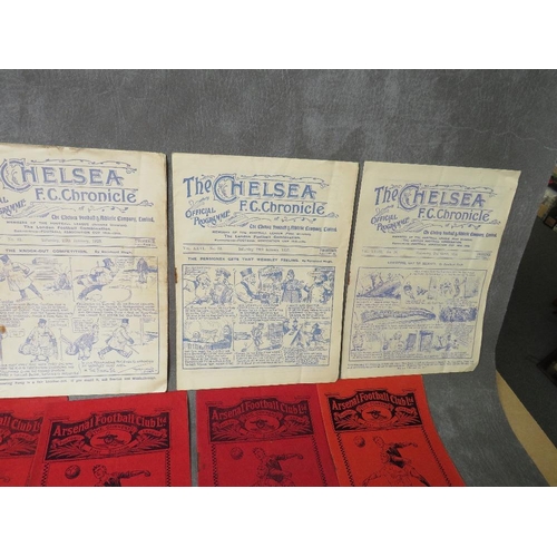 75 - SEVENTEEN ARSENAL FC PROGRAMMES, 1929 to 1934, seven Chelsea programmes 1929 to 1934 and three Brent... 