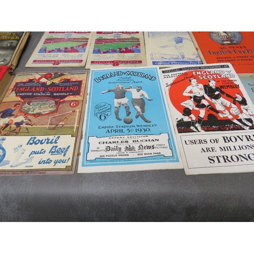 76 - THREE ENGLAND V SCOTLAND FOOTBALL PROGRAMMES (1930, 1932 & 1934), News Chronicle Football Annual 193... 