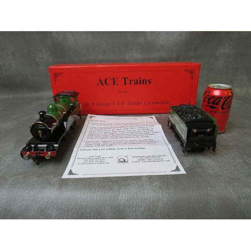 87 - A BOXED ACE TRAINS O GAUGE 3 RAIL TENDER LOCOMOTIVE 4-4-0, Ace E3 2006 celebration class