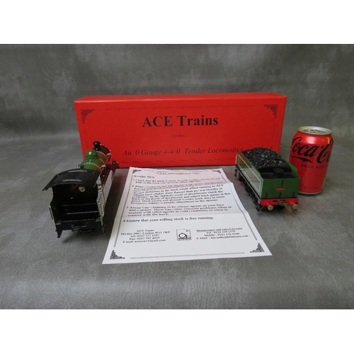 87 - A BOXED ACE TRAINS O GAUGE 3 RAIL TENDER LOCOMOTIVE 4-4-0, Ace E3 2006 celebration class