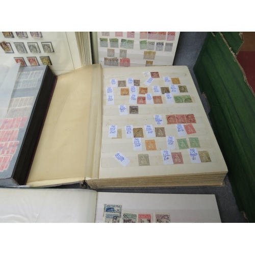 9 - TEN STAMP ALBUMS / STOCK BOOKS,containing mainly Swiss and Commonwealth stamps