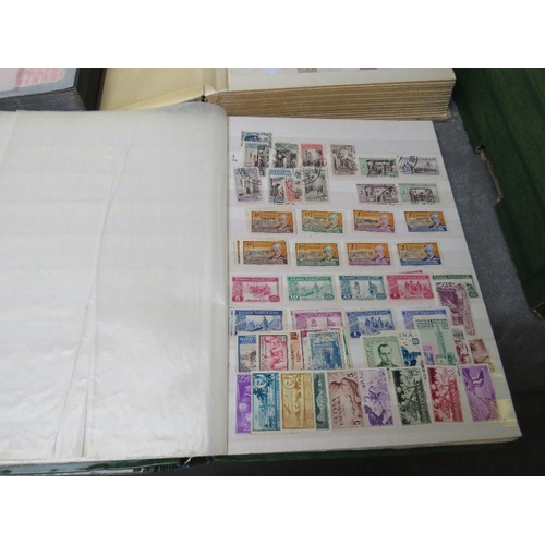 9 - TEN STAMP ALBUMS / STOCK BOOKS,containing mainly Swiss and Commonwealth stamps