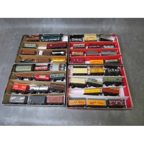 95 - FORTY FIVE PIECES OF OO GAUGE ROLLING STOCK, comprising three tankers andtn covered wagons