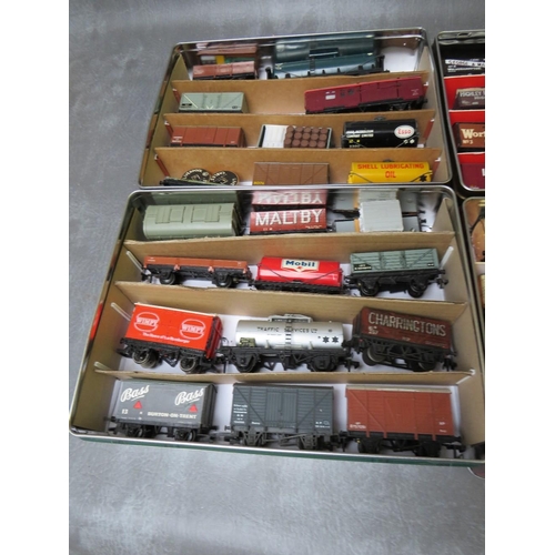 95 - FORTY FIVE PIECES OF OO GAUGE ROLLING STOCK, comprising three tankers andtn covered wagons