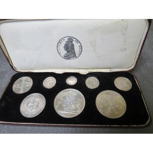 97 - QUEEN VICTORIA 1887 JUBILEE HEAD SILVER TYPE SET, comprising three pence, withdrawn type sixpence, s... 