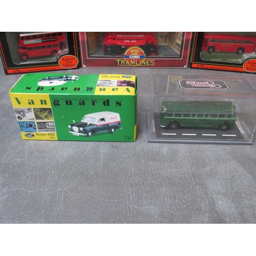 164 - A PAIR OF BOXED CORGI BLACKPOOL TRAMS, boxed Corgi Tramlines Leeds tram, boxed 1:76 Corgi omnibus tr... 