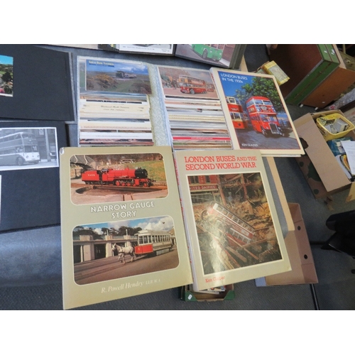 176 - FIVE ALBUMS OF POSTCARDS / PHOTOGRAPHS, of trolley buses, trams and buses etc., together with a smal... 