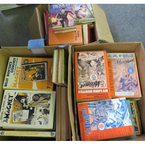 177 - THREE LARGE BOXES OF HARDBACK 'THE MAGNET' BILLY BUNTER BOOKS BY FRANK RICHARDS. together with a col... 