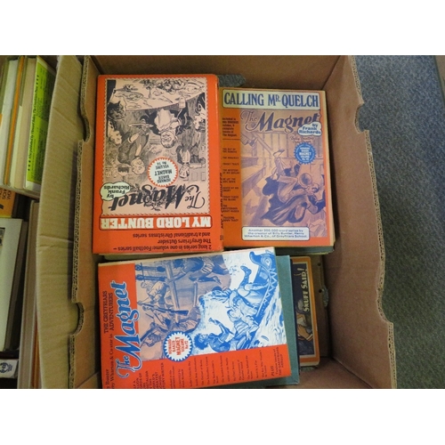 177 - THREE LARGE BOXES OF HARDBACK 'THE MAGNET' BILLY BUNTER BOOKS BY FRANK RICHARDS. together with a col... 