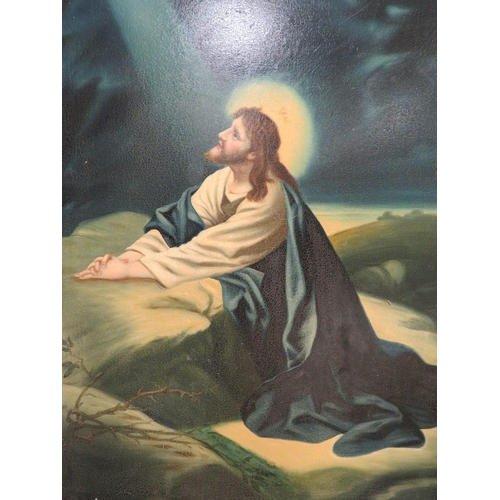 207 - After Guido Reni 19th/20th century study of Christ praying in the desert oil on canvas unsigned, 59 ... 