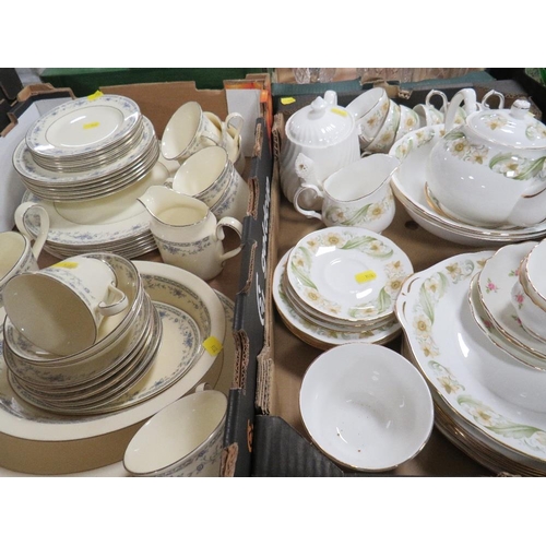 312 - Two trays of tea ware and ceramics to include a selection of Minton Bellemeade (mostly seconds)