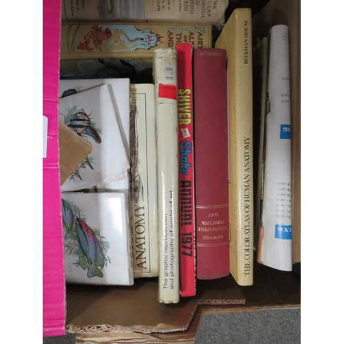 361 - One box of general interest books to include facsimiles of Newtons Principia, Gray's Anatomy etc