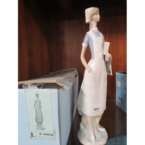 403 - A Lladro boxed figure 