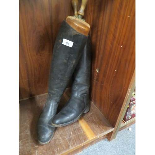 418 - A pair of antique riding boots - D.B. Mackay New York