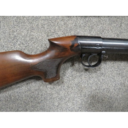 442 - A vintage Lincoln under lever air rifle with wooden stock, serial number 13873 with a modern soft ca... 