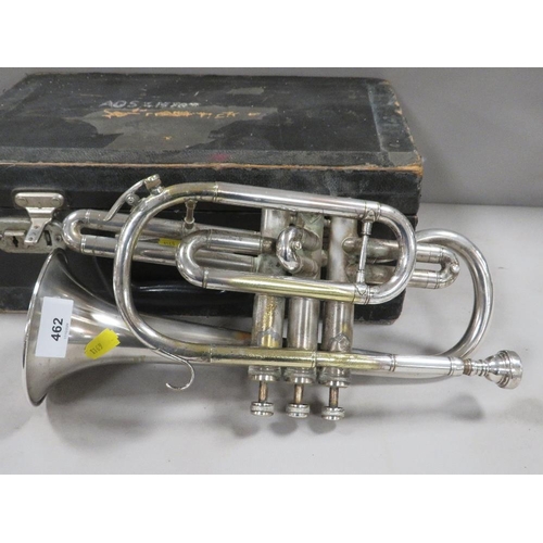 462 - A cased cornet