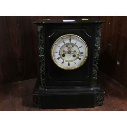 463 - A slate mantel clock