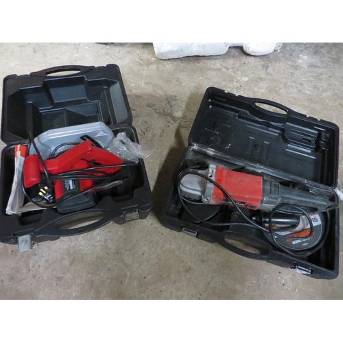 768 - A cased Champion circular saw and a cased angle grinder