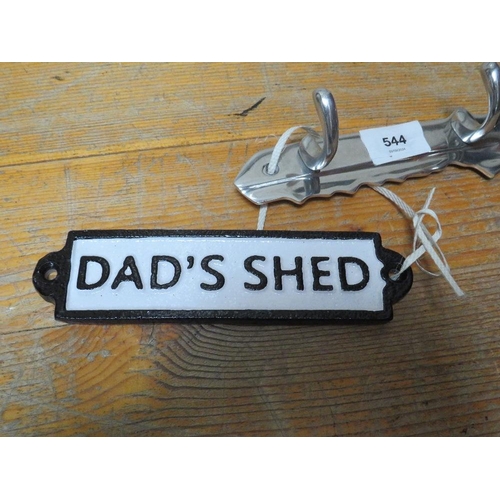 620 - Dads shed keyholder and sign**