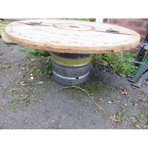 601 - A scratch built round storage table