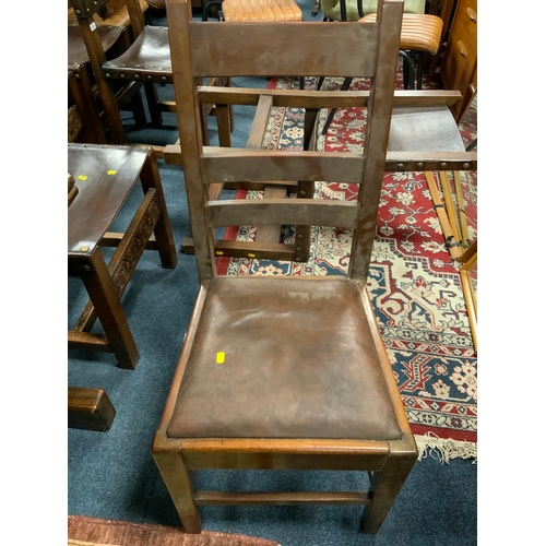 790 - A set of six mahogany framed dining chairs