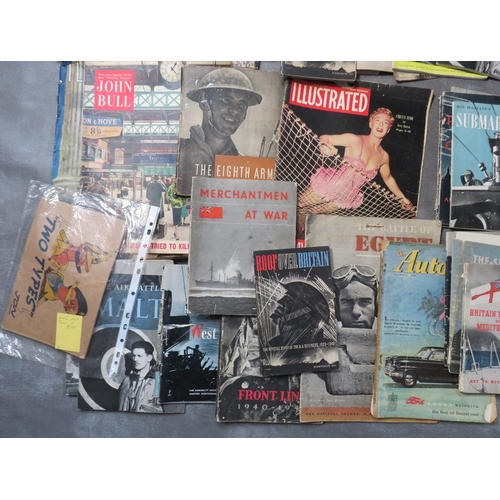 125 - A COLLECTION OF WW2 BOOKLETS AND MAGAZINES, to include Crown copyright issues, John Bull, Picture Po... 