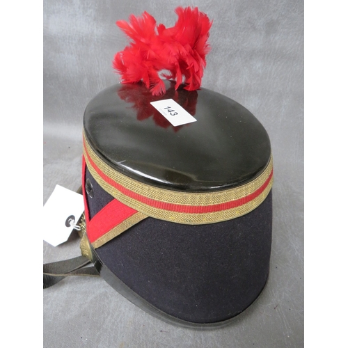 143 - A FRENCH NATIONAL GUARD KEPI HAT, model 1874, probably 20th century