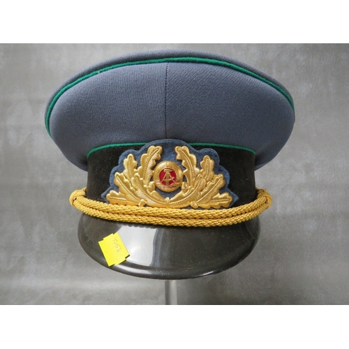 36 - THREE OFFICERS CAPS, USA, East Germany (GDR) and West Germany (3)