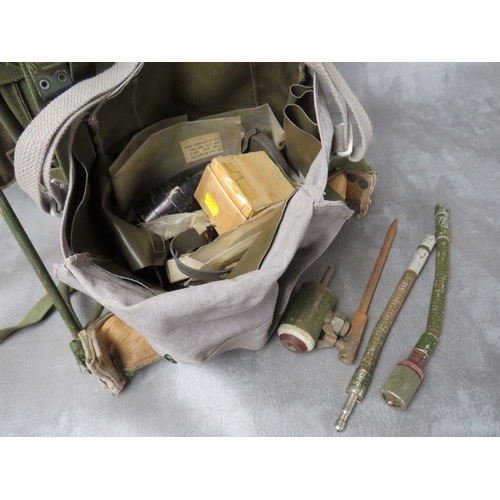 52 - A BRITISH ARMY 1970s MURPHY RADIO MANPACK A41, with spares bag