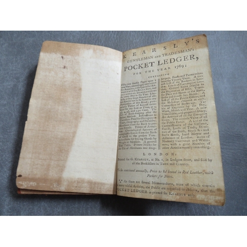 151 - STAFFORDHSIRE / BURTON ON TRENT INTEREST, 1765 pocket account book, attributed to Reverend Dr Gresle... 