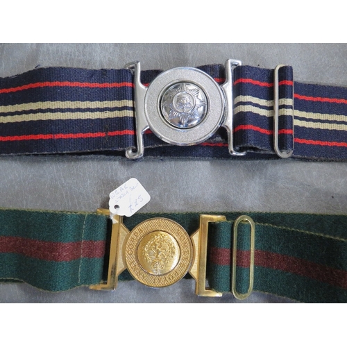 159 - A GROUP OF MILITARY RELATED BELTS, to include WRAC, QARANC, Bulgarian (2) Army, Spanish Civil War et... 