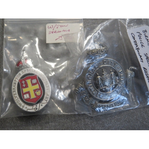 174 - A COLLECITON OF POLICE RELATED BADGES, consisting of 2 Staffordshire & Stoke On Trent Constabulary h... 