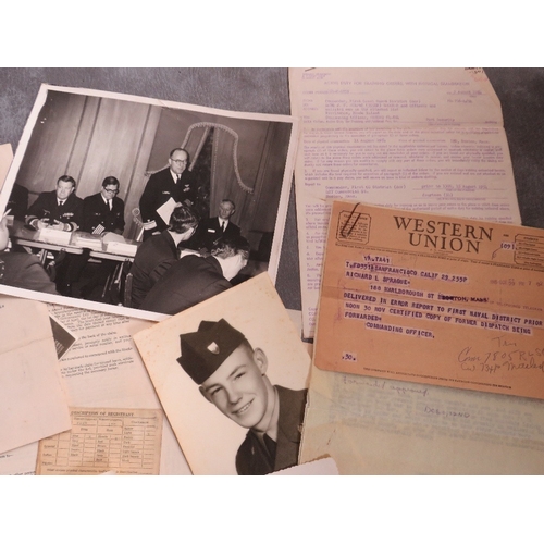 184 - EPHEMERA RELATING TO U.S. COASTGUARD RICHARD L. SPRAGUE, WW2 & later including certificates, letters... 