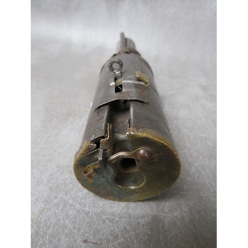 76 - A WW1 RUSSIAN MODEL 114 LANTERN GRENADE (INERT- DEACTIVATED), of sheet steel construction with brass... 