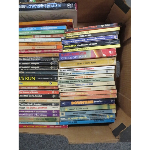 172 - Two trays of science fiction books and magazines