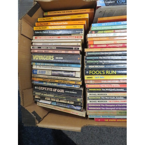 172 - Two trays of science fiction books and magazines