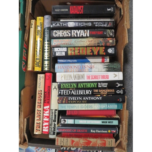 173 - Two trays of crime fiction books