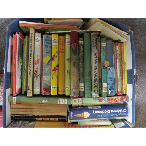 178 - Two trays of vintage children's books to include Enid Blyton and Ladybird books