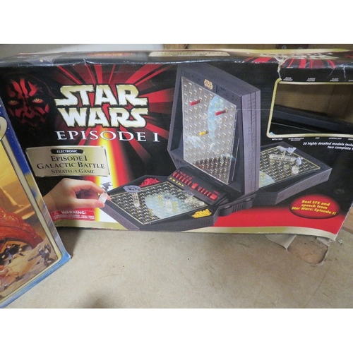 221 - Four boxed Star's Wars items to include Attack Of The Cones Geonosis Battle Arena, Attack of The Clo... 