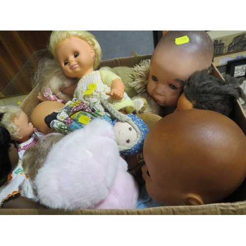 75 - A large selection of vintage toys and dolls to include Fisher Price, vintage Lego and Duplo etc