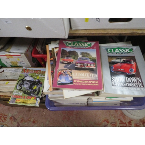 94 - A very large quantity over many boxes and trays of motoring interest magazines to include The Bullet... 